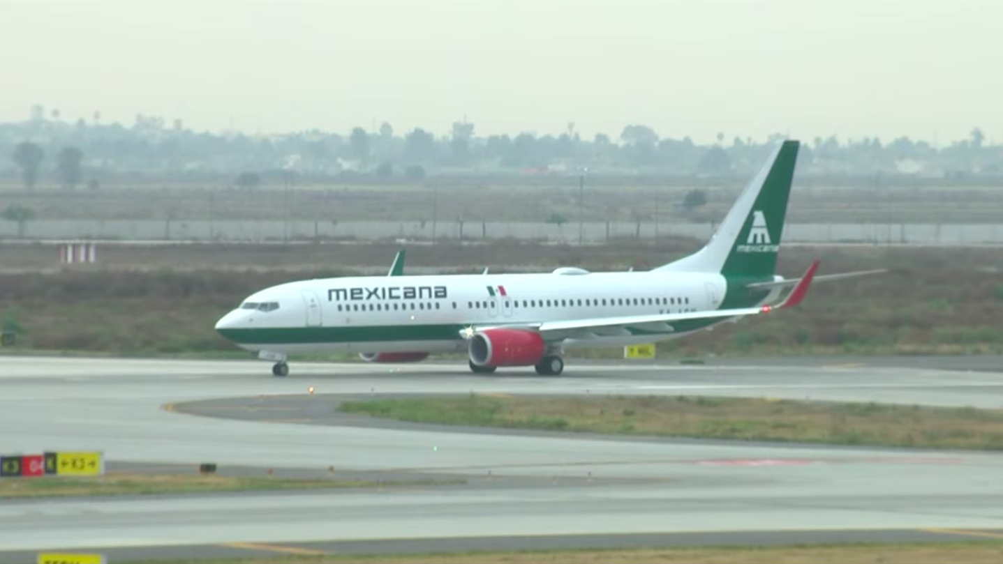 Avión del primer vuelo de Mexicana de Aviación