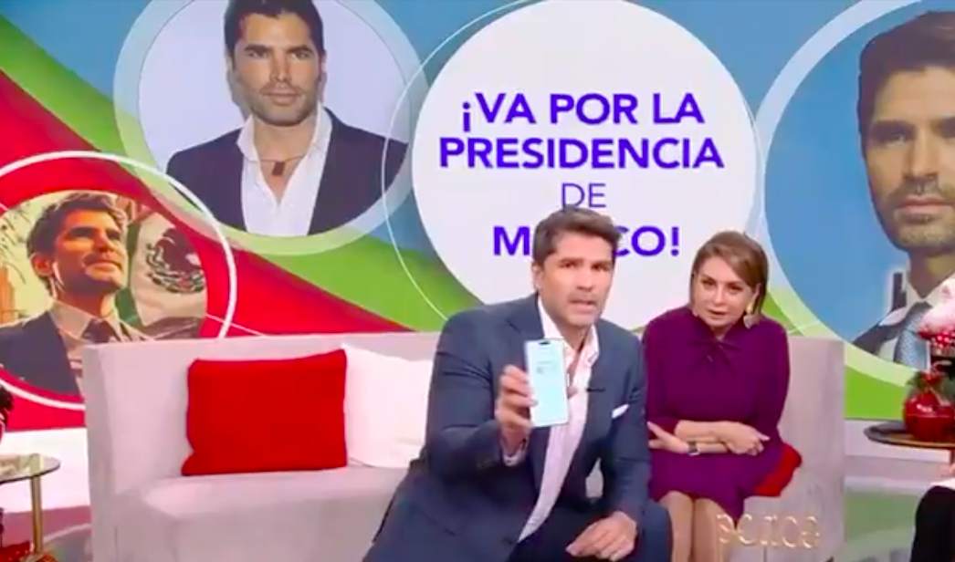 Eduardo Verástegui en entrevista para Univisión, donde denunció irregularidades en la aplicación del INE. Fuente: X (antes Twitter)