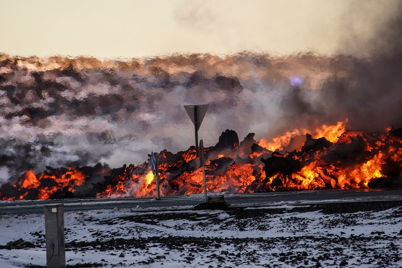 Erupción del volcán en Islandia / Fuente: X
