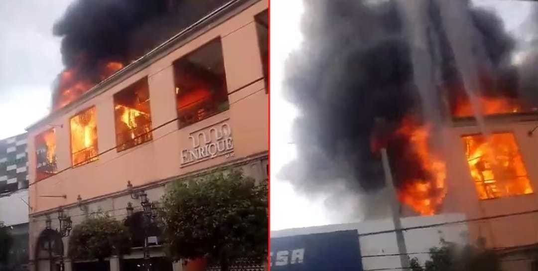 El tradicional restaurante Enrique sufrió un fuerte incendio sin dejar personas lesionadas. (FOTO: captura de pantalla)