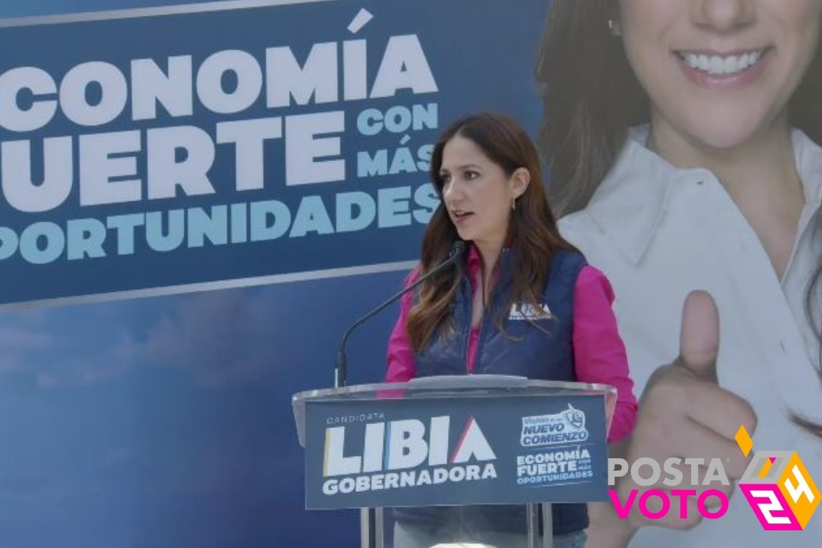 Libia Dennise García Muñoz Ledo, candidata a la gubernatura por Con fuerza y corazón por Guanajuato, presenta acciones para impulsar la economía del estado Foto: X @LibiaDennise