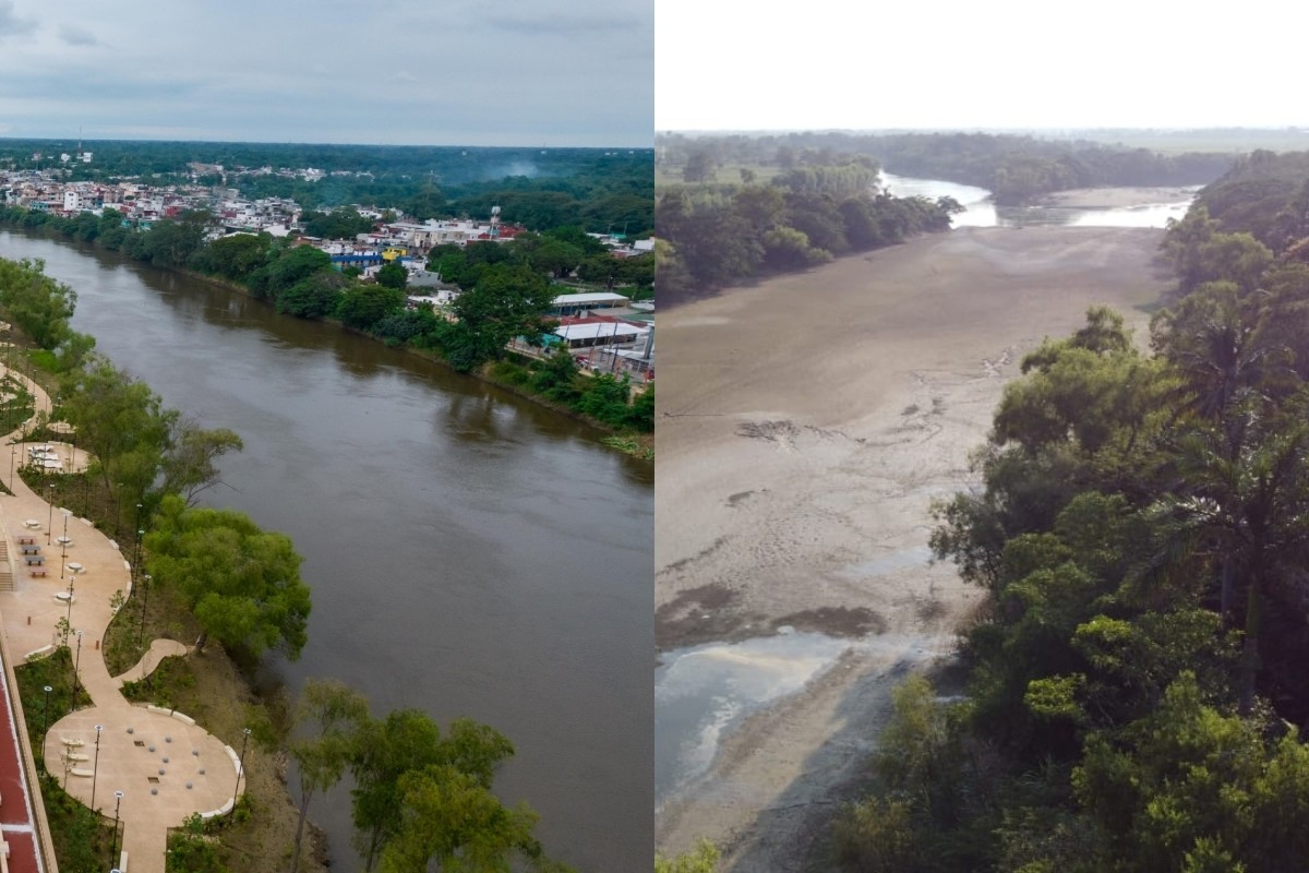 Altas temperaturas en Tabasco provocan disminución en niveles de agua de los ríos Foto: Armando de la Rosa