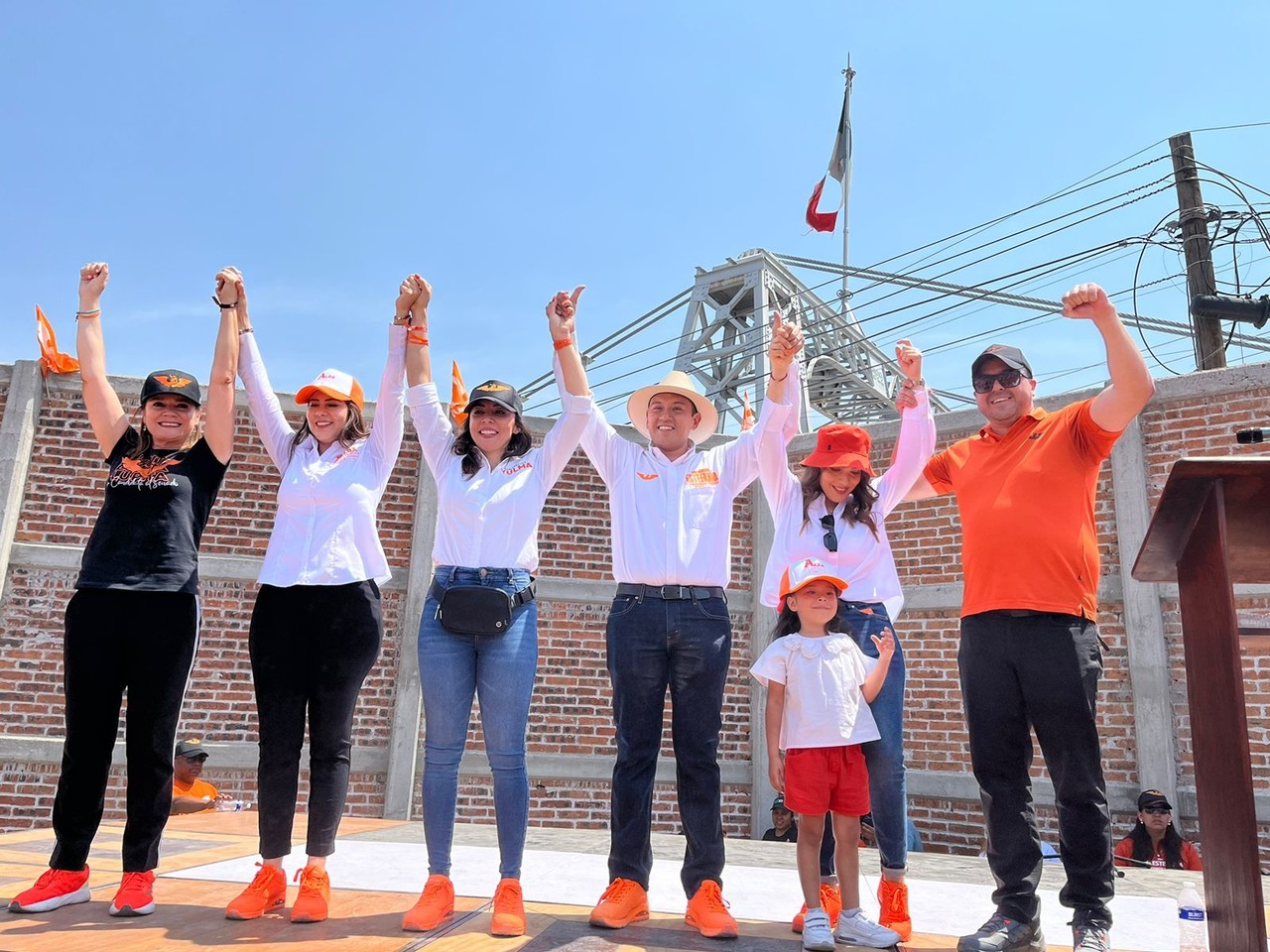 Representantes de las fuerzas políticas reprobaron el atentado contra la candidata a diputada de Movimiento Ciudadano, Alda Pacheco Juárez. Foto: Cortesía