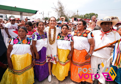 Sheinbaum celebra respaldo a Morena en Veracruz pese a ataques opositores