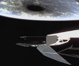 Elon Musk eclipse desde el espacio. Foto tomada de: 'X' (Twitter) @Starlink