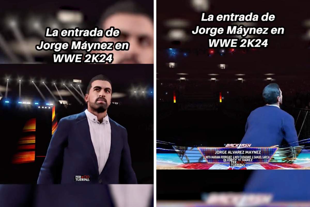 Jorge Álvarez Máynez en WWE, Foto: Captura