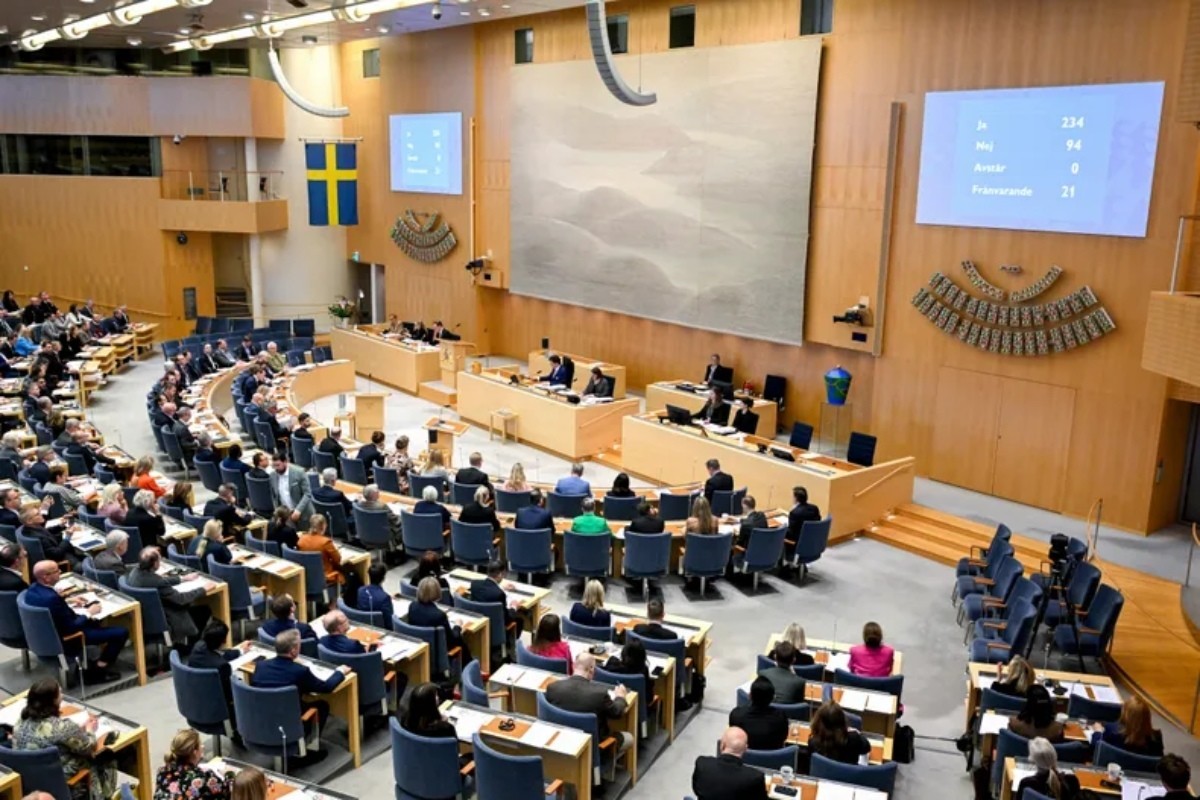 Parlamento de Suecia Foto: 'X'(Twitter) @sebaalvareza