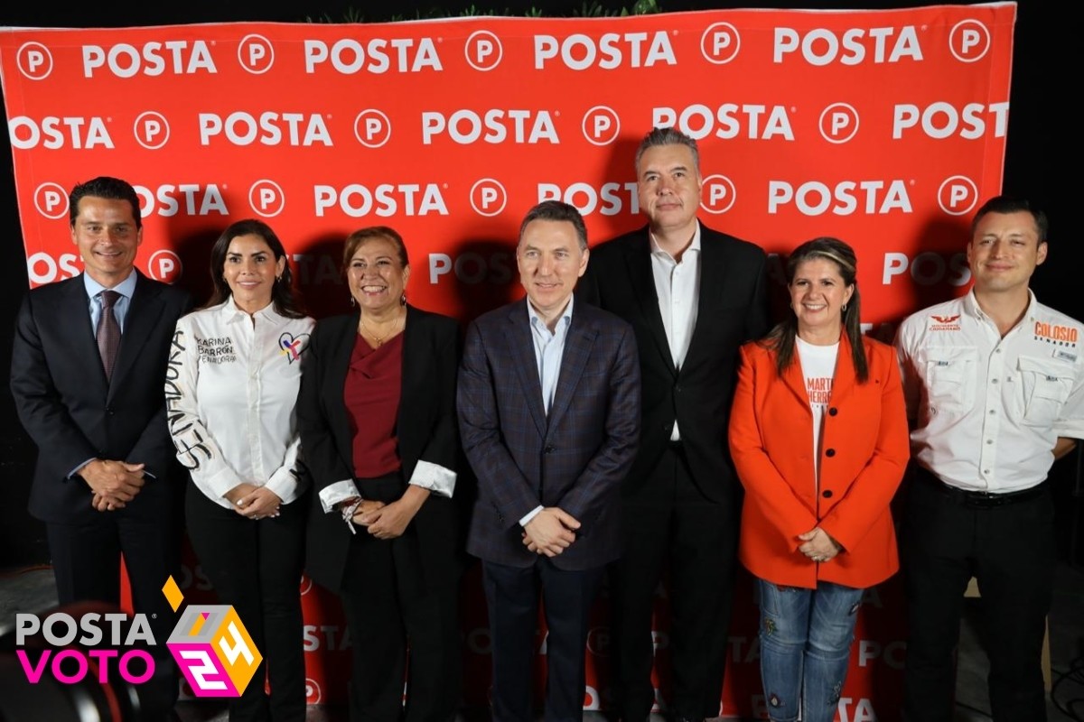 Gregorio Martínez con los seis candidatos a las senadurías de Nuevo León Foto: POSTA Nuevo León