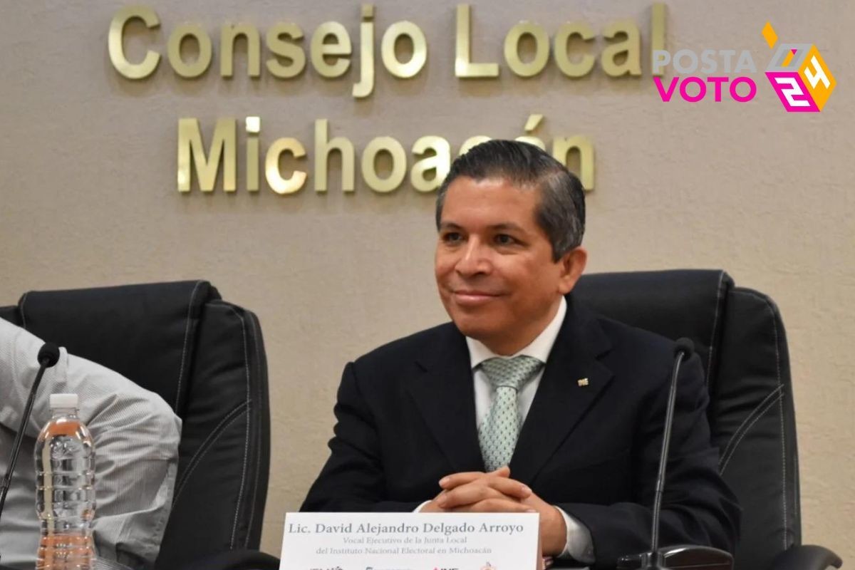 David Alejandro Delgado,  presidente del Consejo Local del INE en Michoacán pide garantizar las condiciones para ejercer el voto. Foto: Redes Sociales