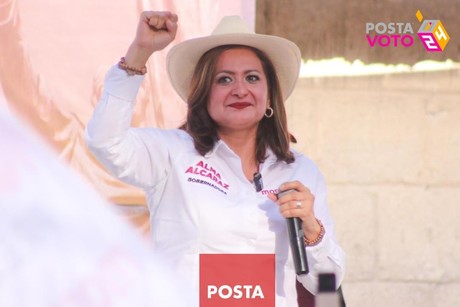 Alma Alcaraz candidata de Morena a la gubernatura se baja del debate de COPARMEX