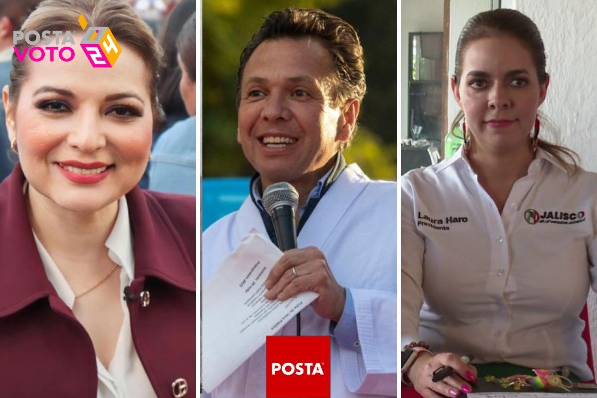 Laura Haro, Claudia Delgadillo y Pablo Lemus estarán hoy en el segundo debate por la gubernatura de Jalisco. Foto: Especial POSTA