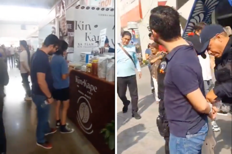 Detienen a hombre por usar cámara en su zapato para grabar bajo faldas en México