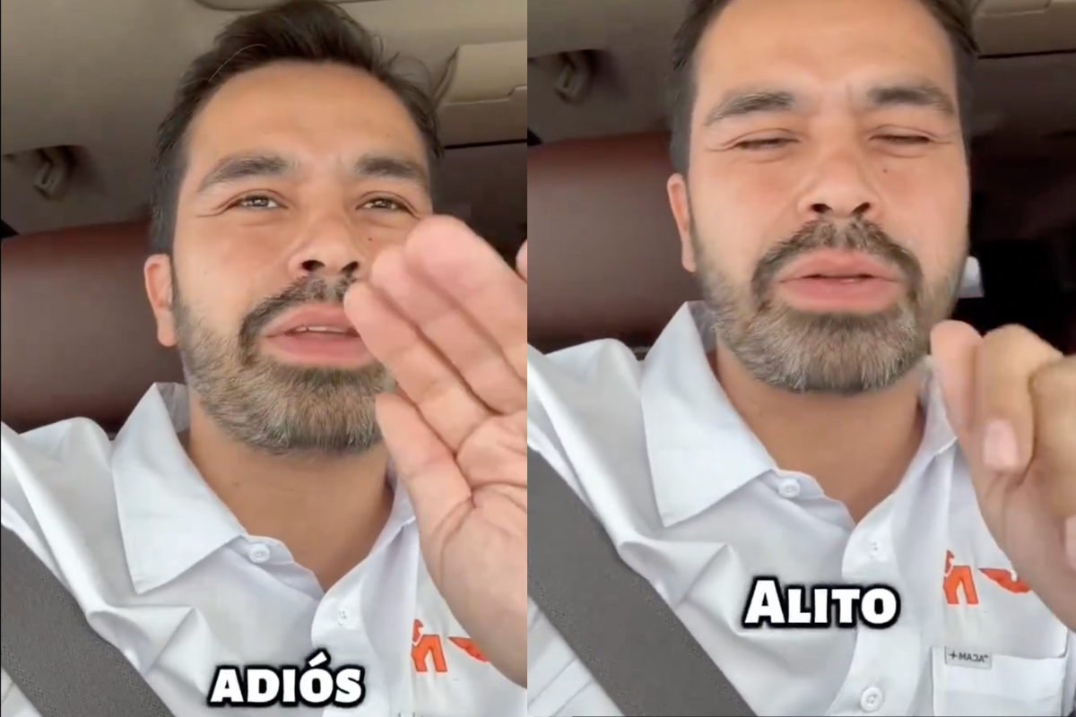Jorge Álvarez Máynez dentro de un vehículo, durante su video respuesta en la que rechaza propuesta de Alejandro Moreno. Captura de pantalla/ X (@AlvarezMaynez)