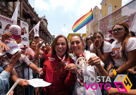 Reúnen Sheinbaum y Rocío más de 5 mil personas en Xalapa