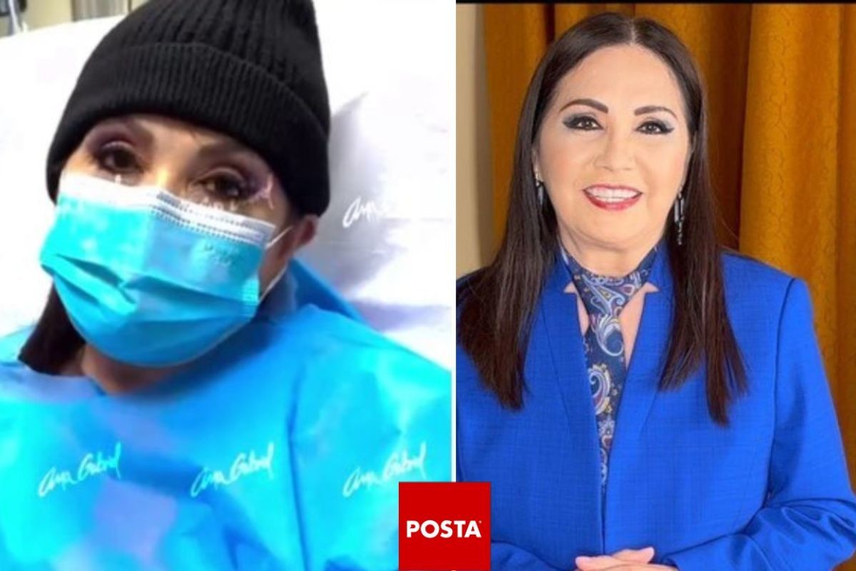 Ana Gabriel en dos foto: izquierda, internada en el hospital y, derecha, previo a su concierto del 14 de mayo en la Movistar Arena en Santiago, Chile. Foto: POSTA