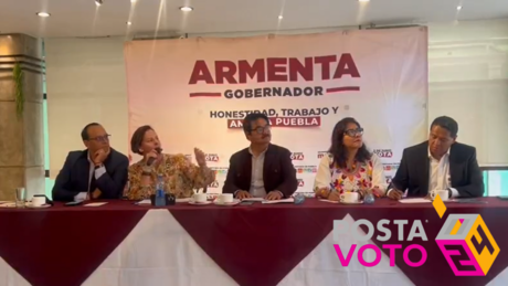 Morena denuncia presión de Coparmex a Armenta en favor de Lalo Rivera en Puebla