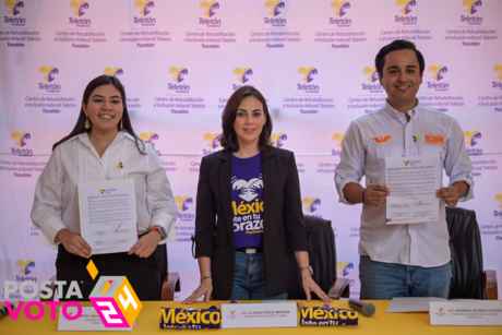 Vida Gómez Herrera firma carta de compromiso con el CRIT Yucatán