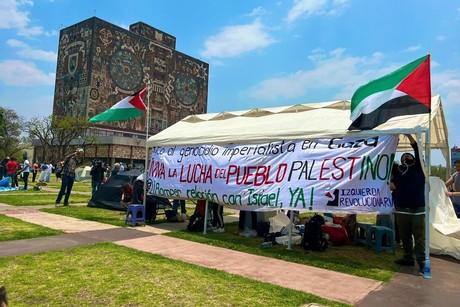 Estudiantes de la UNAM se suman a las protestas por palestina