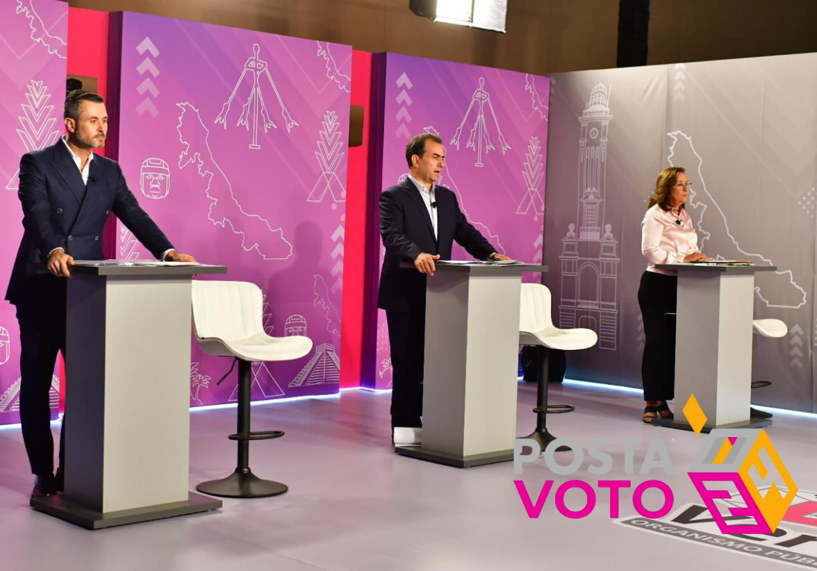 Los candidatos a la gubernatura de Veracruz protagonizaron un segundo debate lleno de dinamismo y disputa por conquistar el respaldo de los electores. Foto: Cortesía