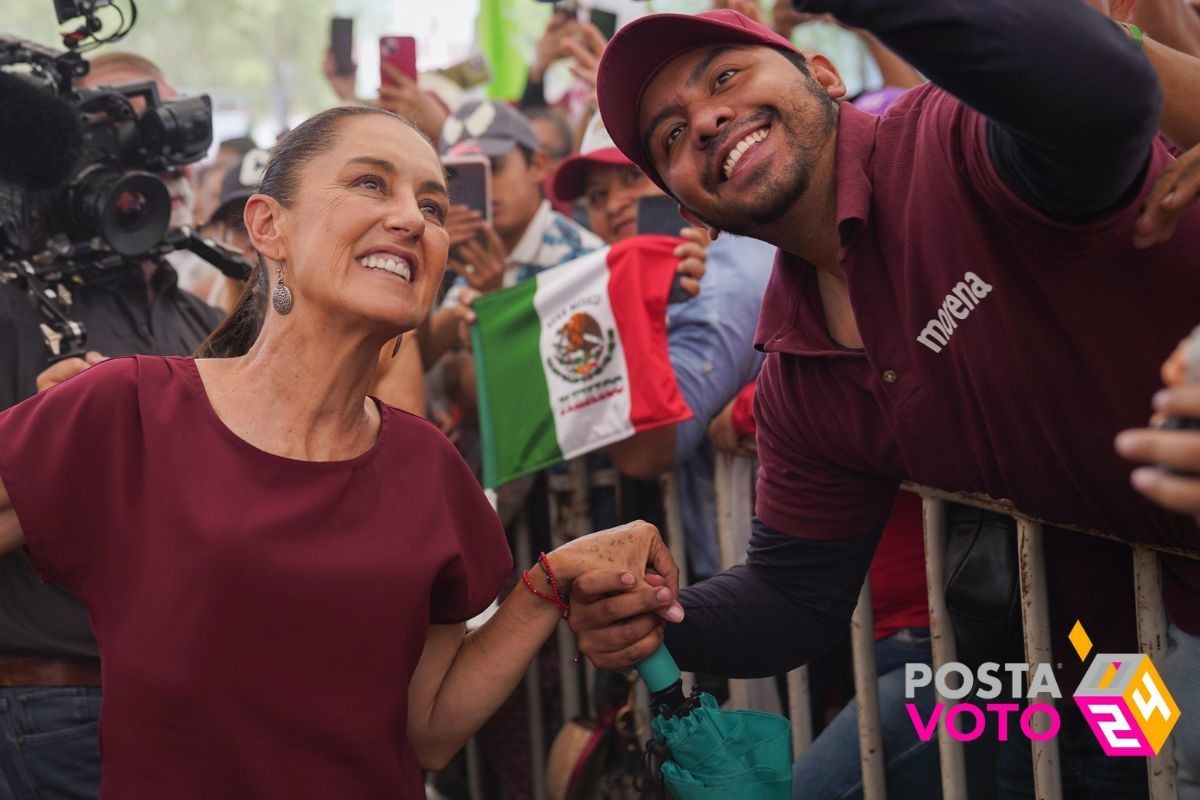Claudia Sheinbaum candidata a la presidencia por Sigamos Haciendo Historia visita a Texcoco. Foto: Equipo de campaña