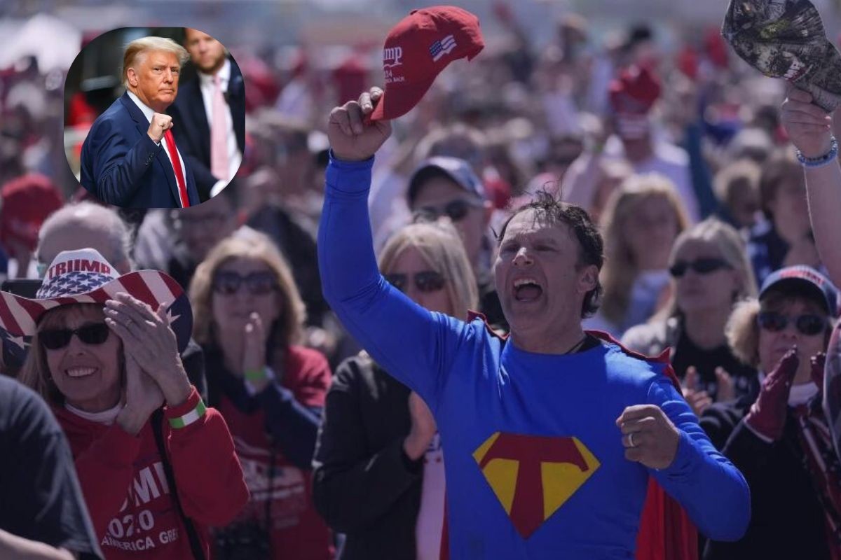 Miles muestran su apoyo por Donald Trump. Foto: AP