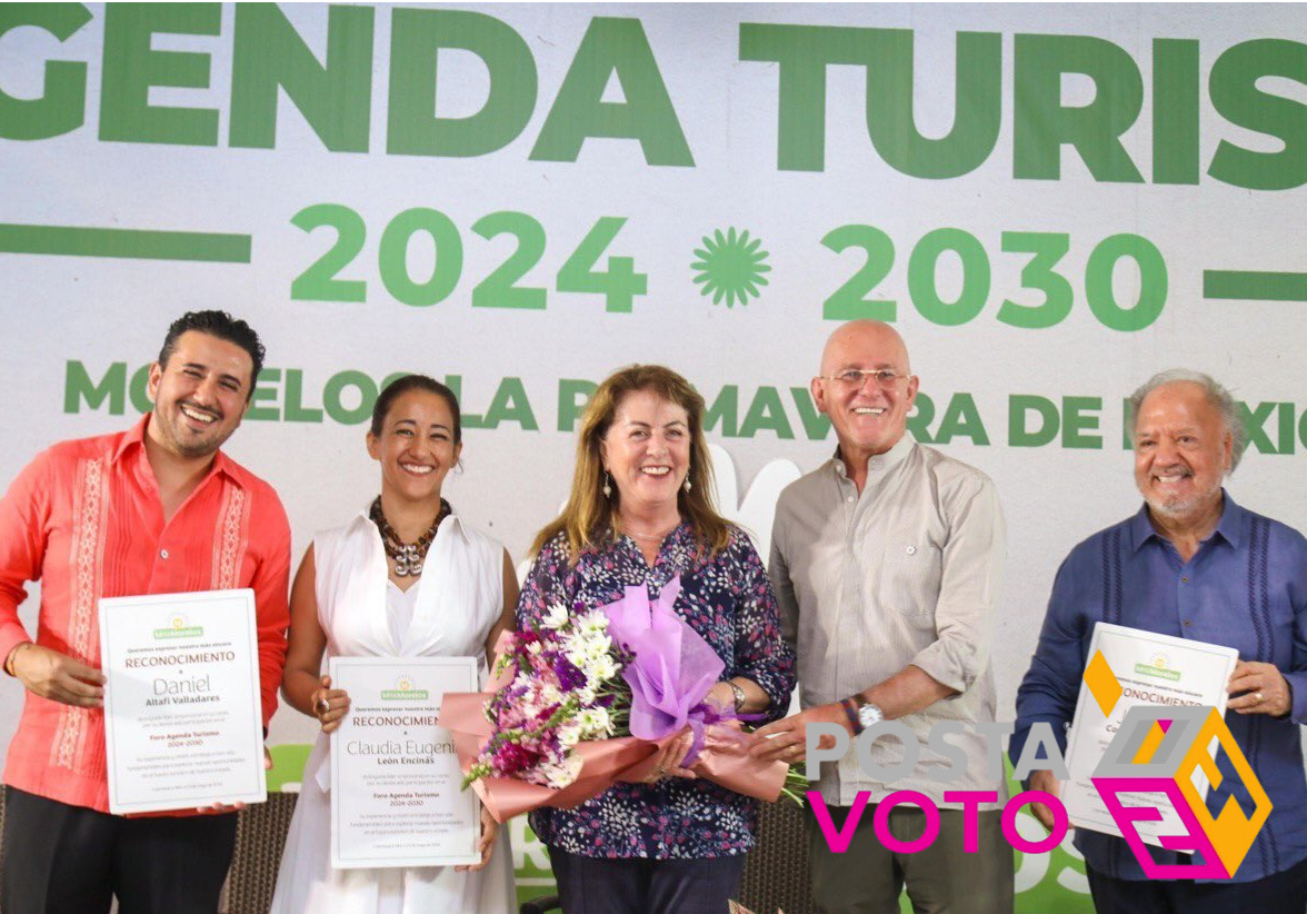 En un evento con empresarios y sociedad civil en Tepoztlán, Margarita González Saravia anunció planes para fortalecer el turismo en Morelos, destacando la creación de un Observatorio Turístico y un Centro de Convenciones. Foto: Cortesía
