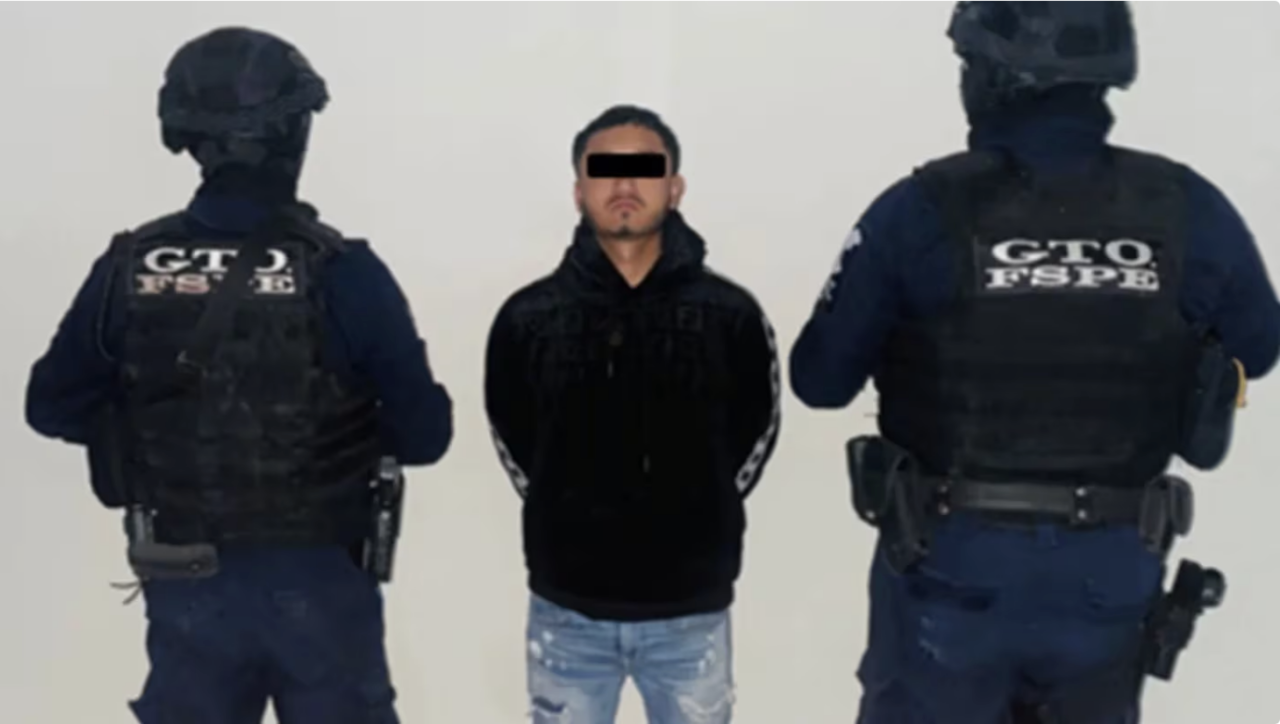 El hijo de 'El Marro' detenido en Guanajuato. Foto: SSP Guanajuato