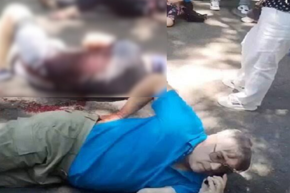 Ciudadanos estadounidenses víctimas de la agresión en el parque Beishan. Captura de pantalla / X