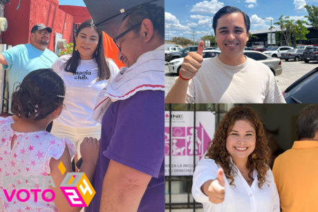 Votan candidatos a alcaldía de Mérida y gobernadora de Yucatán, Vida Gómez