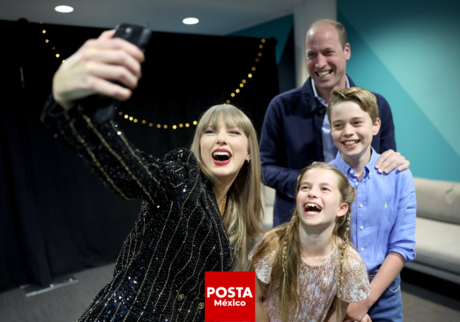 Taylor Swift posa con el Príncipe William y sus hijos tras concierto en Londres
