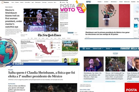 Medios internacionales destacan en sus titulares el triunfo de Claudia Sheinbaum