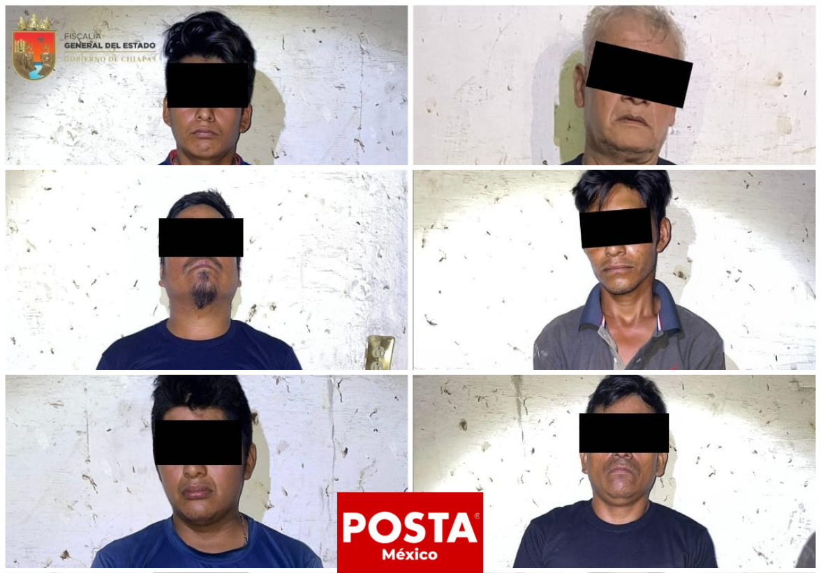 Seis individuos fueron capturados en Tila, Chiapas, por la Policía durante un operativo contra el crimen organizado. Foto: Cortesía