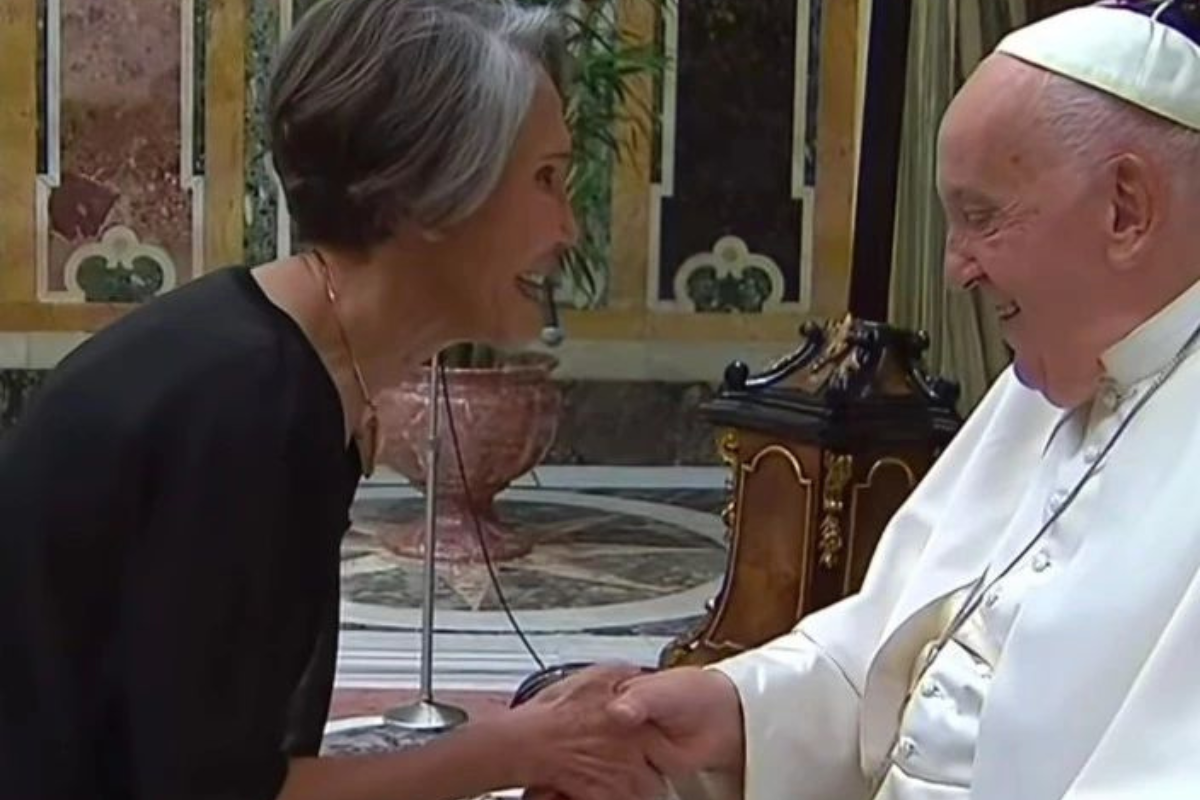 Florinda Meza con el Papa Francisco, Foto: Instagram @florindamezach1