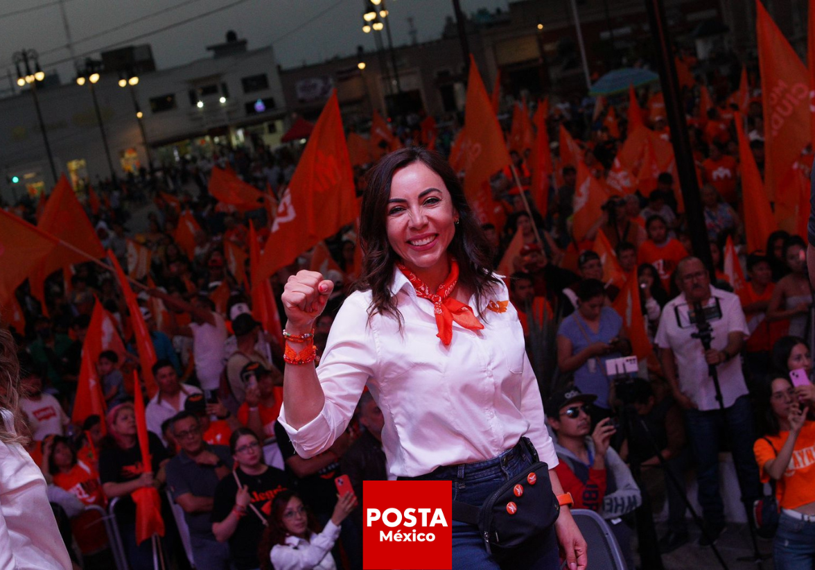 Yulma Rocha fue nombrada Delegada Nacional de MC en Guanajuato, en un esfuerzo por consolidar el partido en el estado para los próximos comicios. Foto: Cortesía