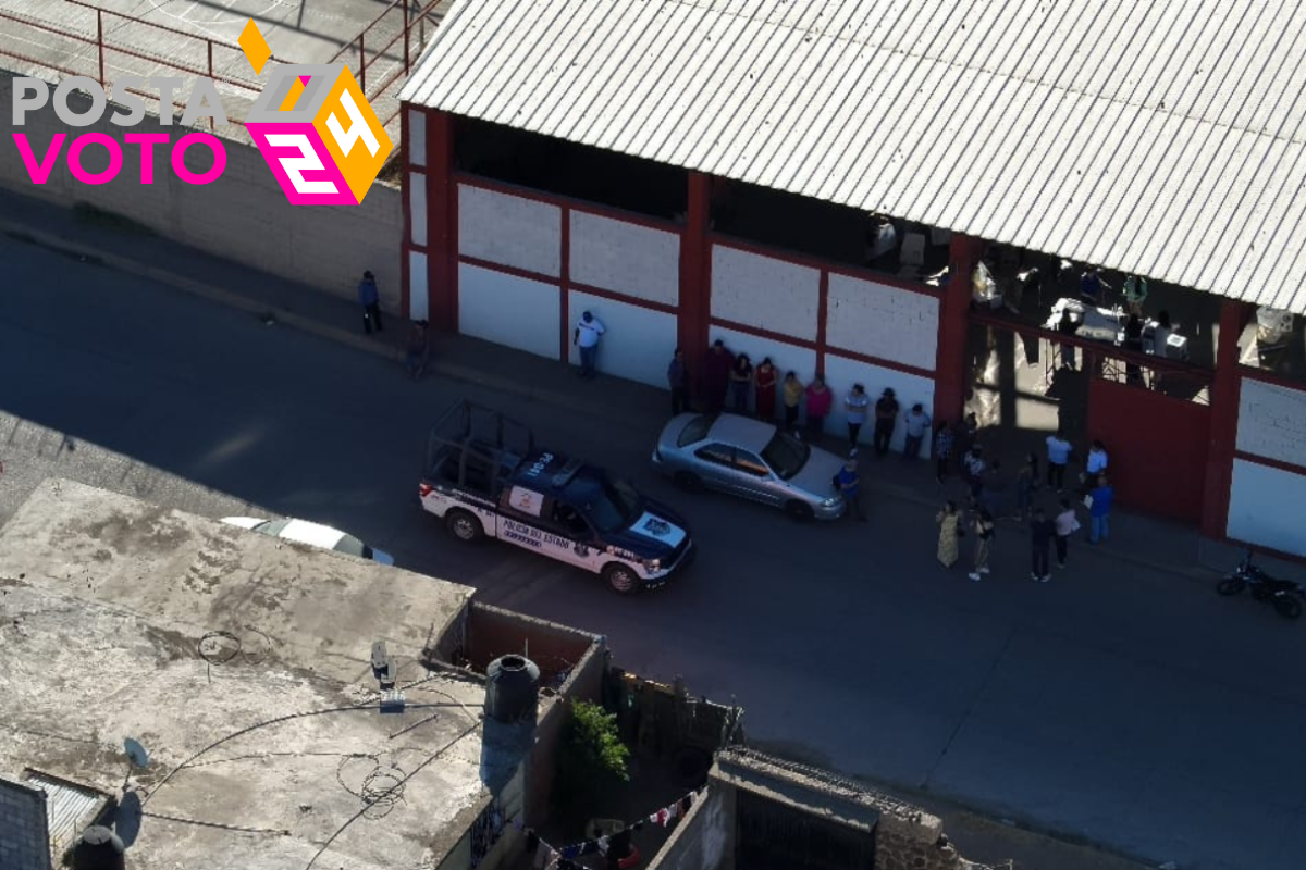Vista cenital de una calle de Chihuahua, donde se está realizando la votación. Foto: Facebook / Secretaría de Seguridad Pública del Estado de Chihuahua