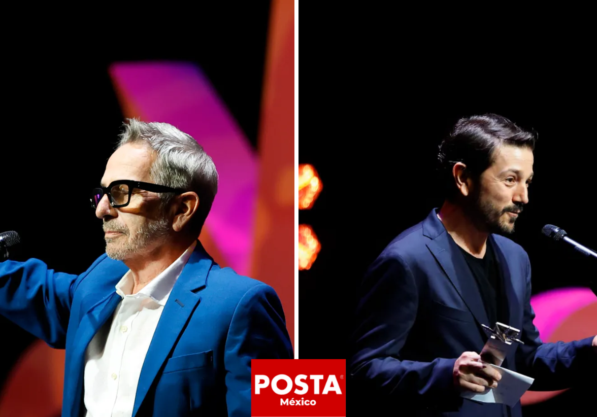 Diego Luna y Alfredo Castro recibieron merecidos reconocimientos en el cierre del Festival de Cine de Guadalajara, destacando no solo por sus carreras, sino también por sus contundentes declaraciones. Fotos: EFE