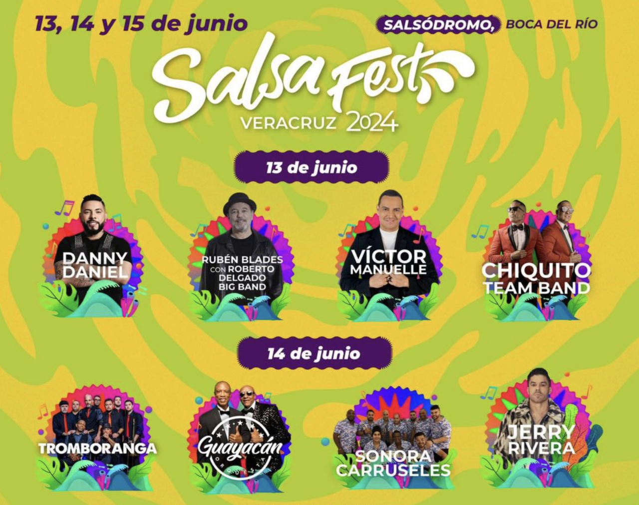Elenco del SalsaFest. Foto: Gobierno de Veracruz