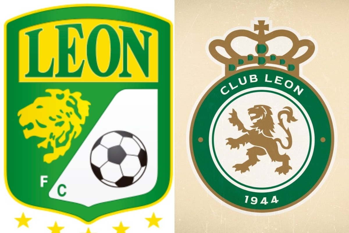 Escudo anterior de León y escudo nuevo Foto: 'X'(Twitter) @clubleonfc