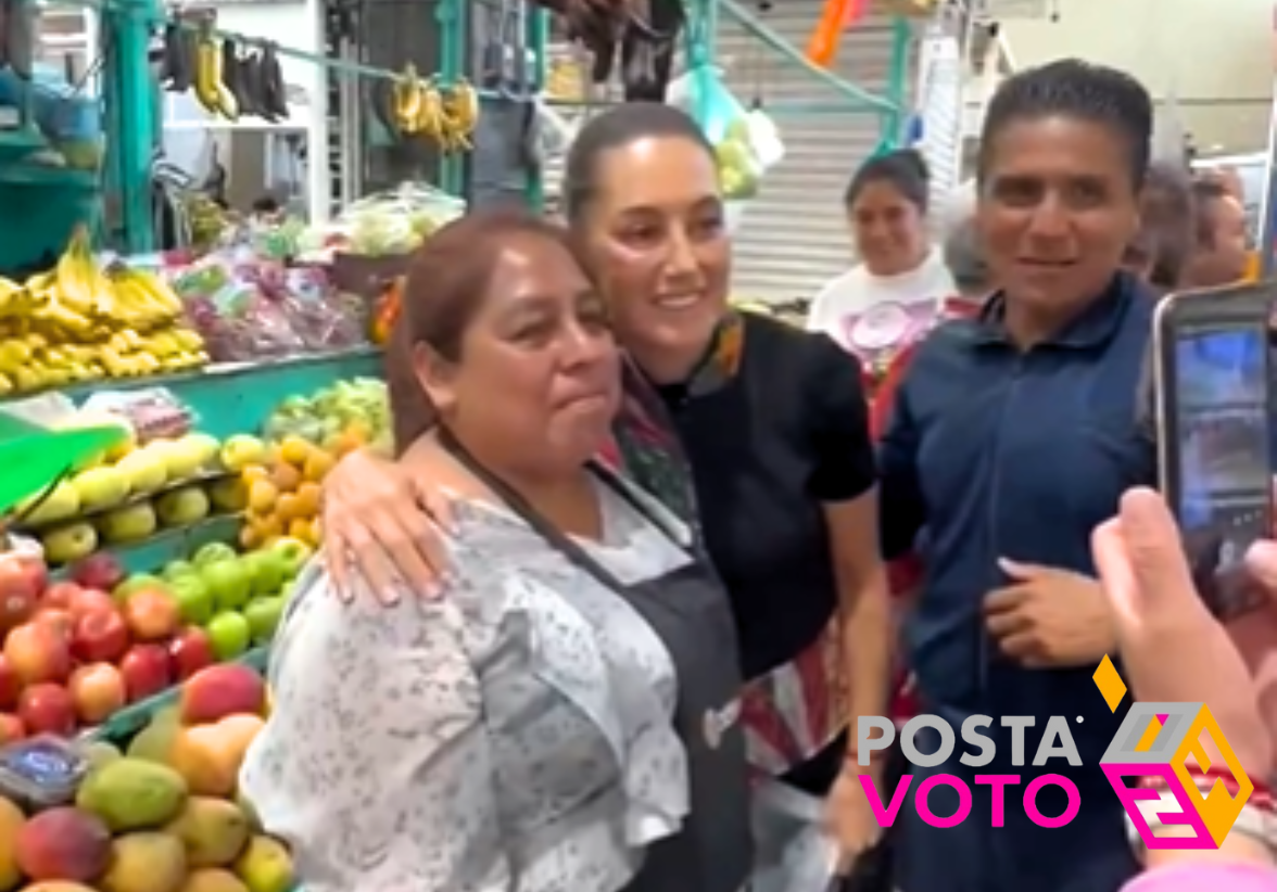 Claudia Sheinbaum compartió un video de su visita, donde se la ve caminando por los pasillos del mercado, conocido por su ambiente vibrante y su variedad de productos frescos. Foto: Captura