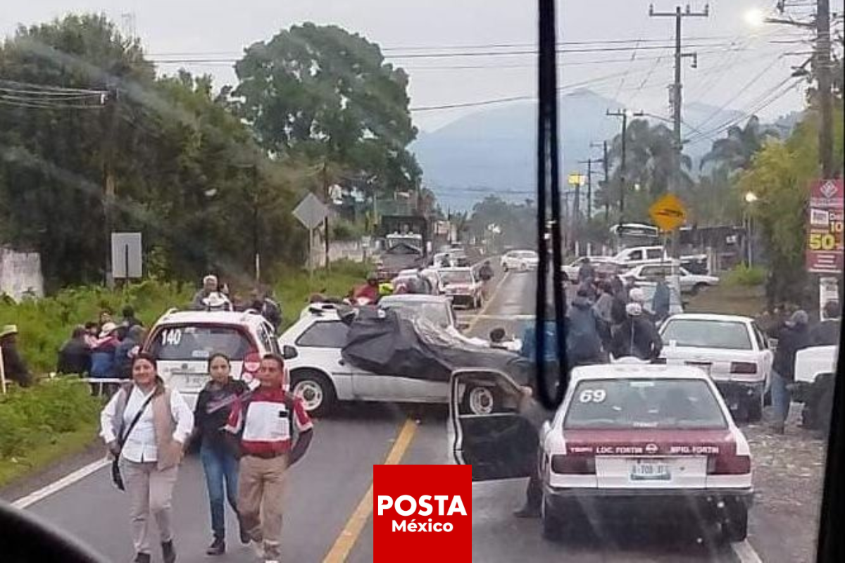 Mantienen cerrada carretera de Fortín a Huatusco en Veracruz. Foto: Fortín