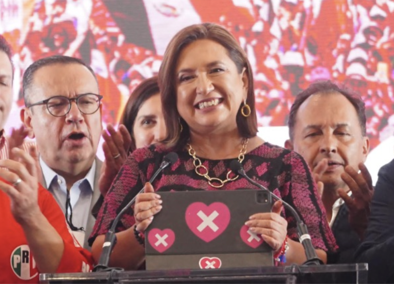 Xóchitl Gálvez, excandidata presidencial en conferencia de prensa tras derrota electoral. Foto: Comunicación Social.