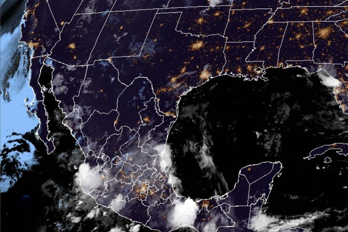 Visión satelital del territorio nacional de México. Captura de pantalla / GOES Image Viewer