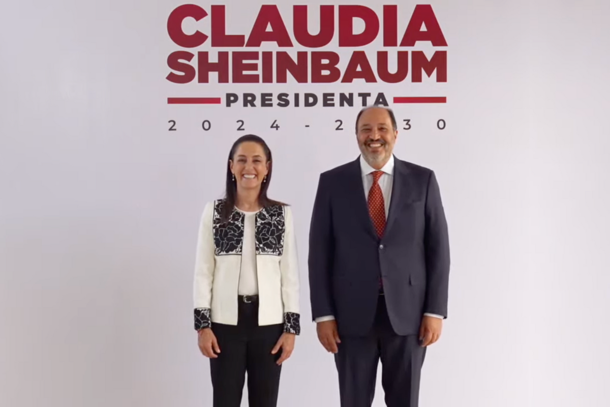 Claudia Sheinbaum y Lázaro Cárdenas Batel en conferencia de prensa del 11 de julio de 2024. Captura de pantalla / YouTube