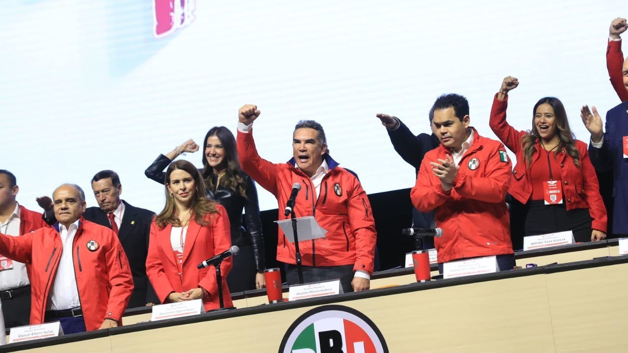 Asamblea del PRI respalda reelección extendida para Alejandro Moreno. Foto: Alejandro Moreno