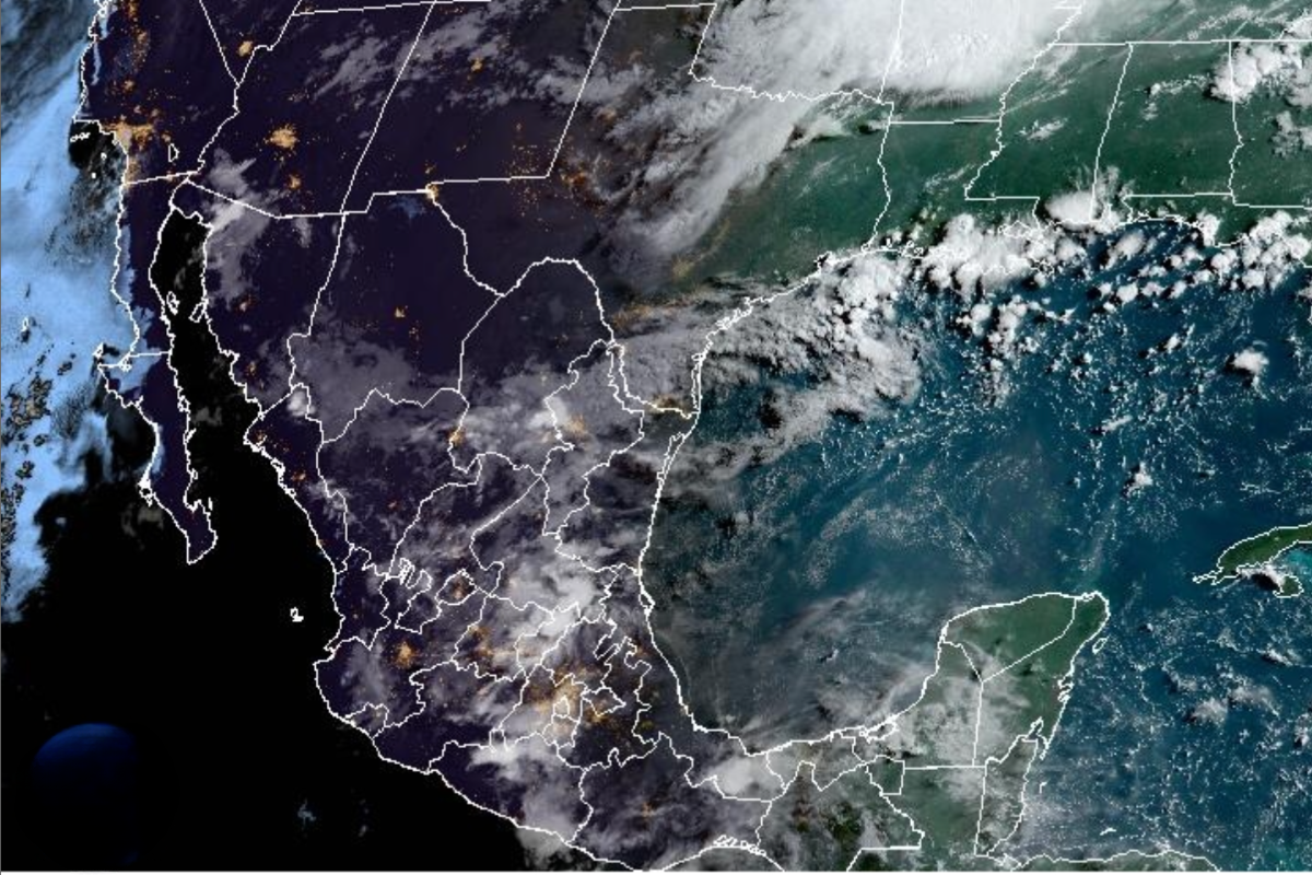 Vista satelital del territorio mexicano. Captura de pantalla / CIRA/NOAA