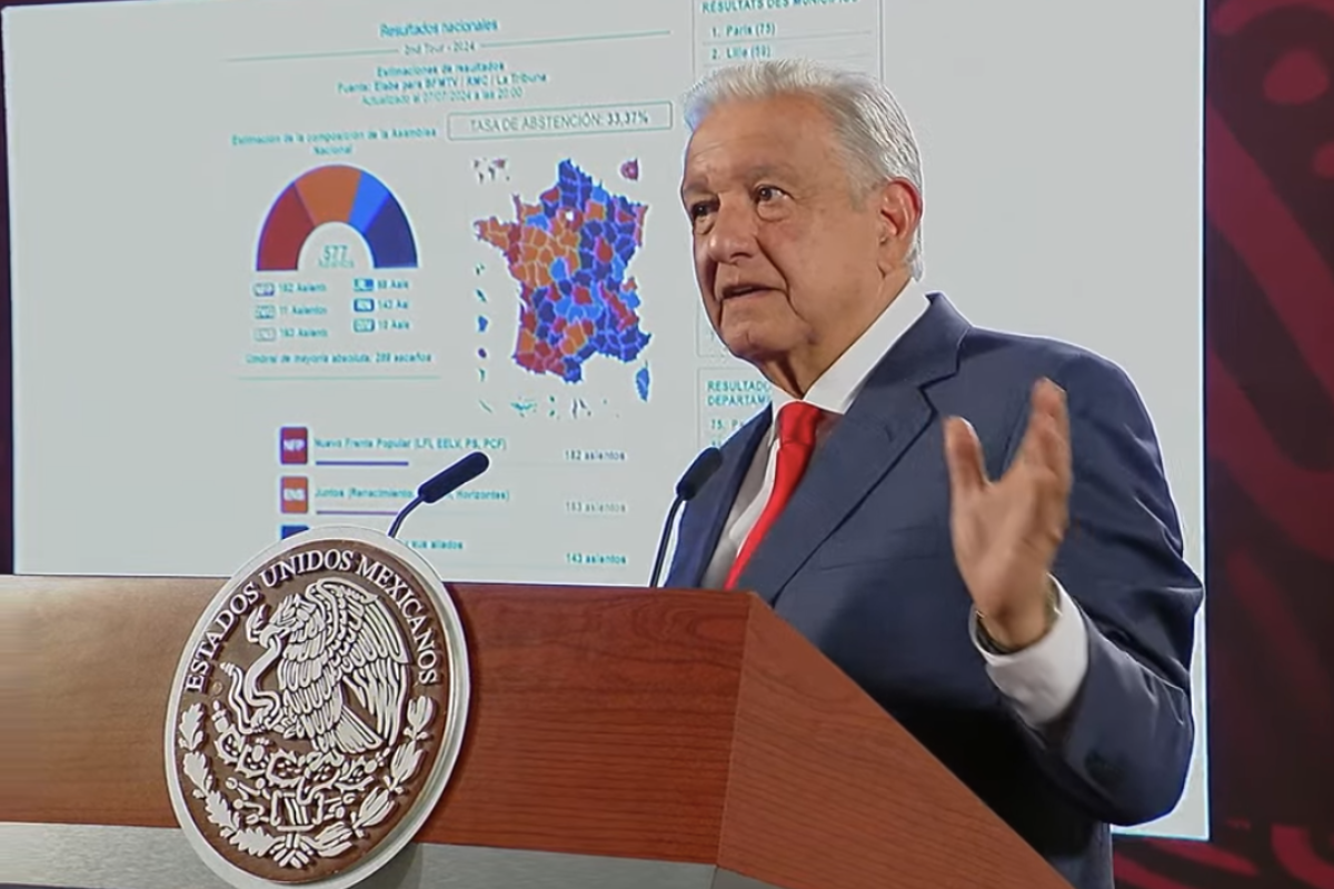 AMLO en conferencia de prensa del 8 de julio de 2024. Captura de pantalla / YouTube