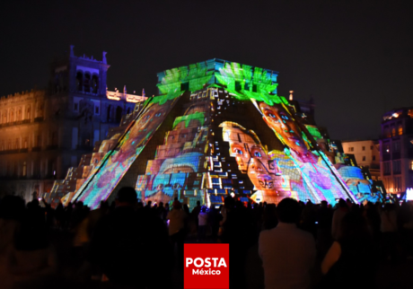 Espectáculo maya ilumina el Zócalo con la historia de Felipe Carrillo Puerto