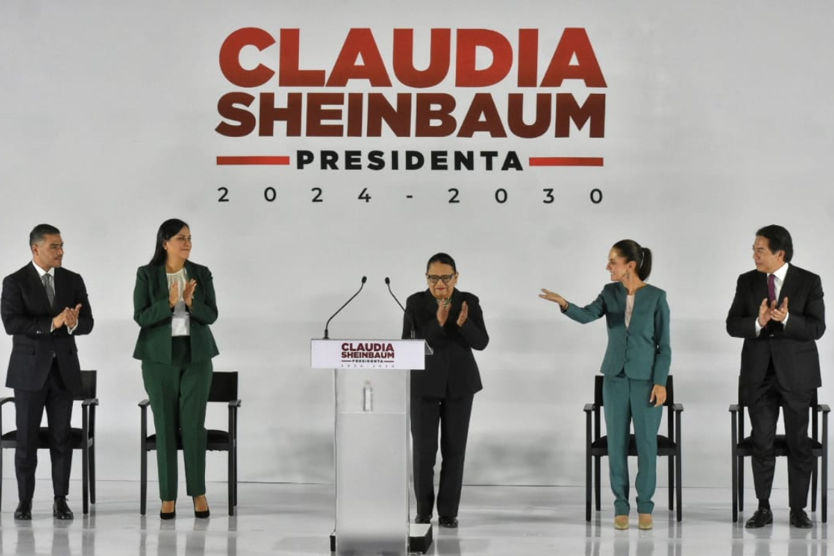 Claudia Sheinbaum en conferencia de prensa del 4 de julio de 2024. Foto: Enrique Pérez Huerta