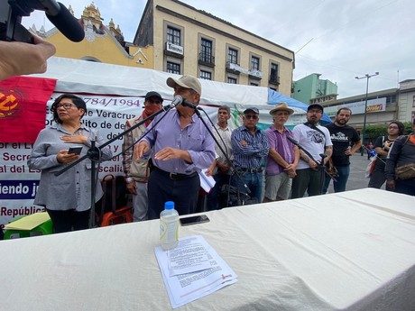 Protesta en Plaza Lerdo por justicia y ambientalismo en Perote, Veracruz