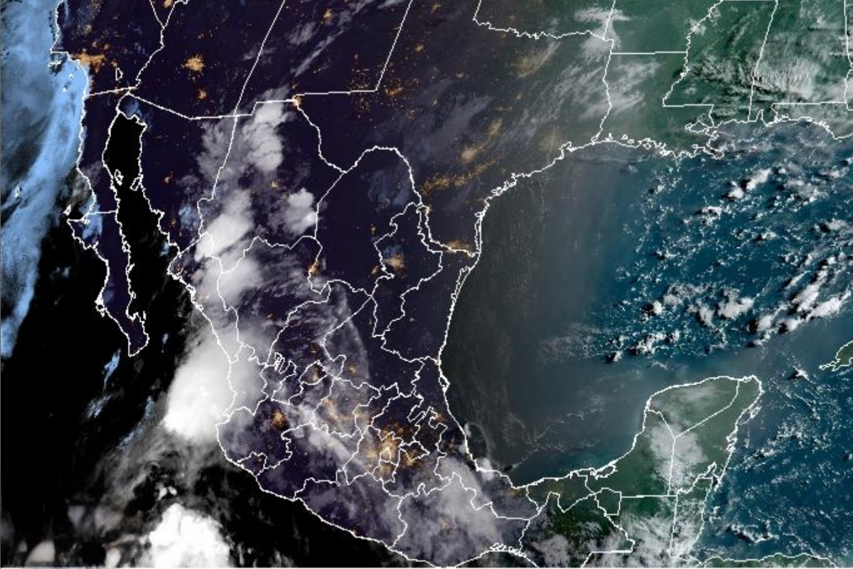 Vista satelital del territorio nacional de México. Captura de pantalla / CIRA/NOAA